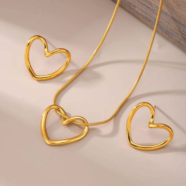 Heart Earring & Necklace