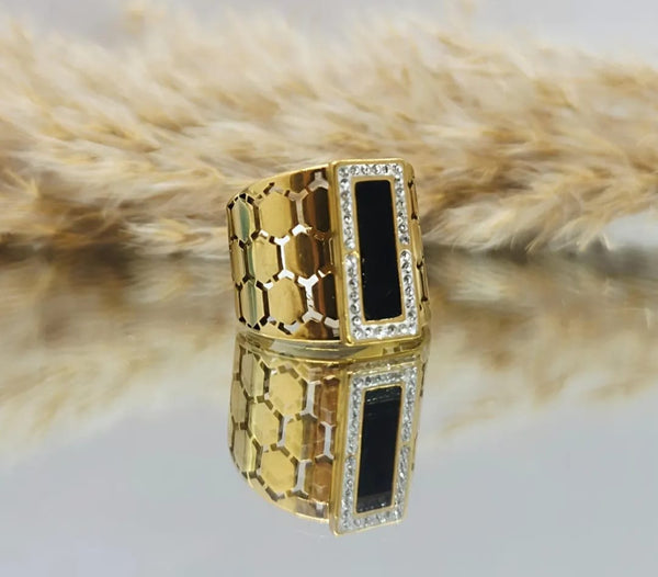 Roman Numeral Black Ring