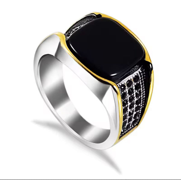 Turkish Numeral Black Ring