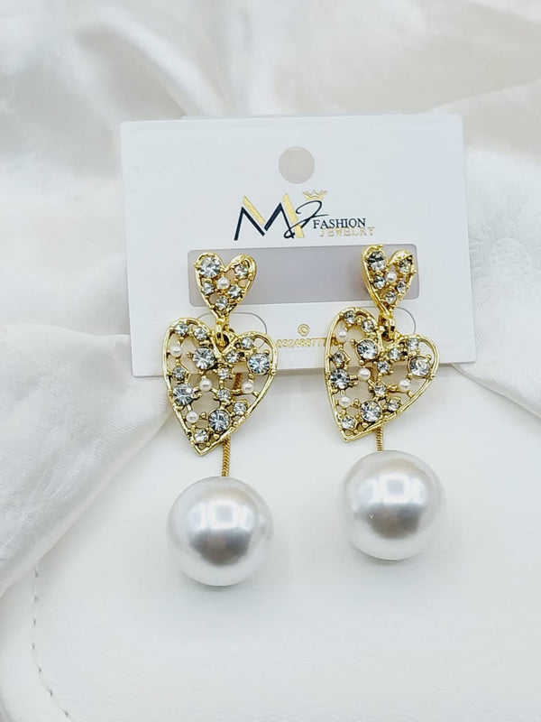 Heart Pearl Earring